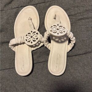 Circus by Sam Edelman Cream Sandals with Cut-Out Design